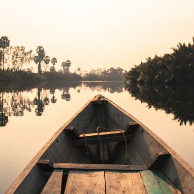 Sur la rivière de Kampot 